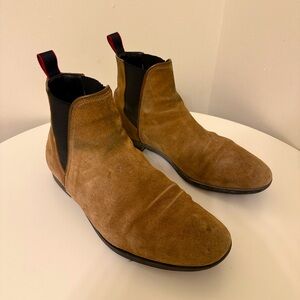 Hugo Boss - Suede Chelsea Boots Brown